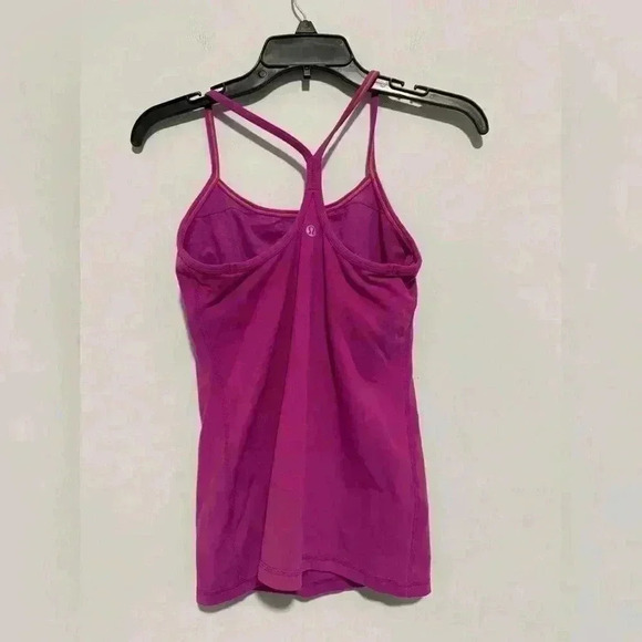 Lululemon Women Activewear Top 6 Purple Power Y Tank Top Pullover - Picture 3 of 5